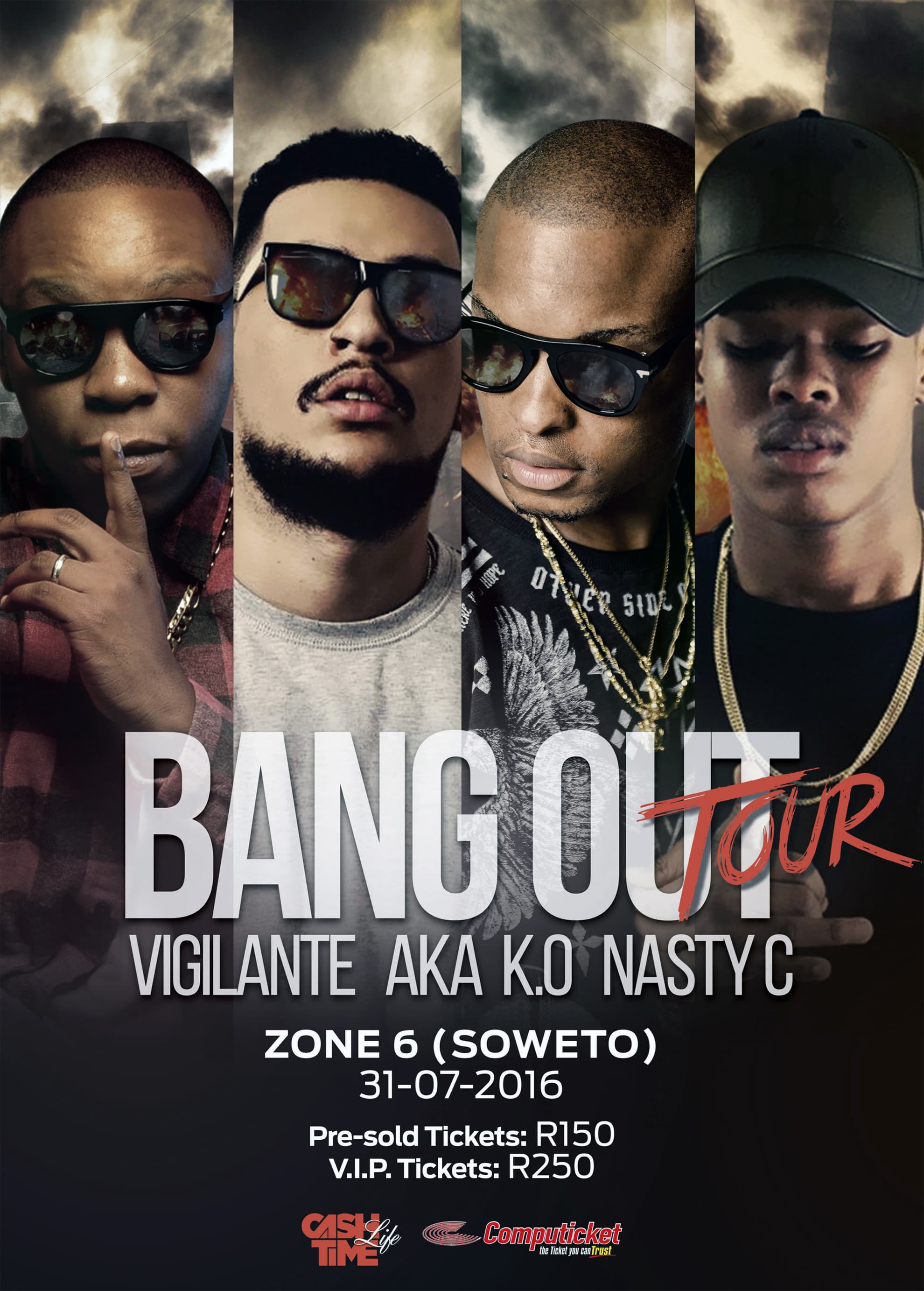 Bangout Tour Concert Stage with AKA, K.O, Nasty C, and DJ Vigilante